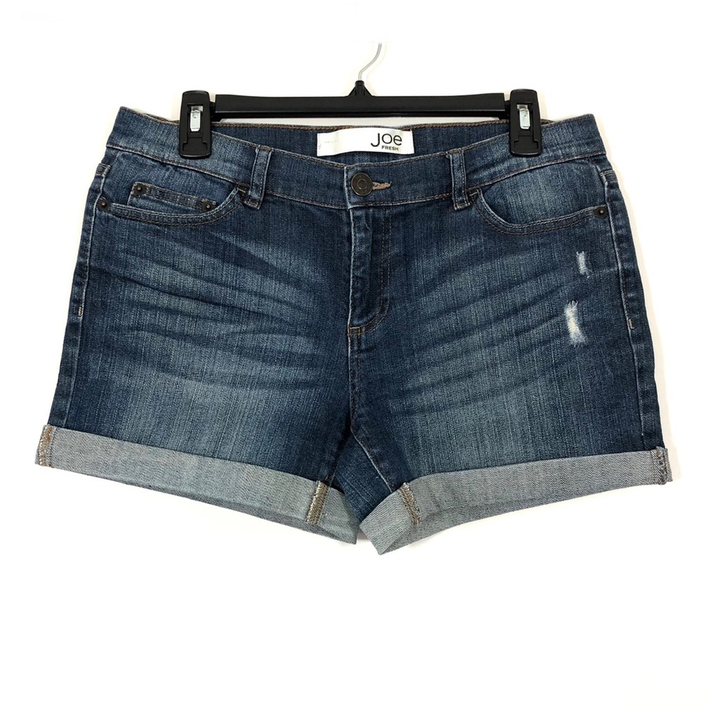 Joe Fresh Rolled Cuff Distressed Jeans Shorts